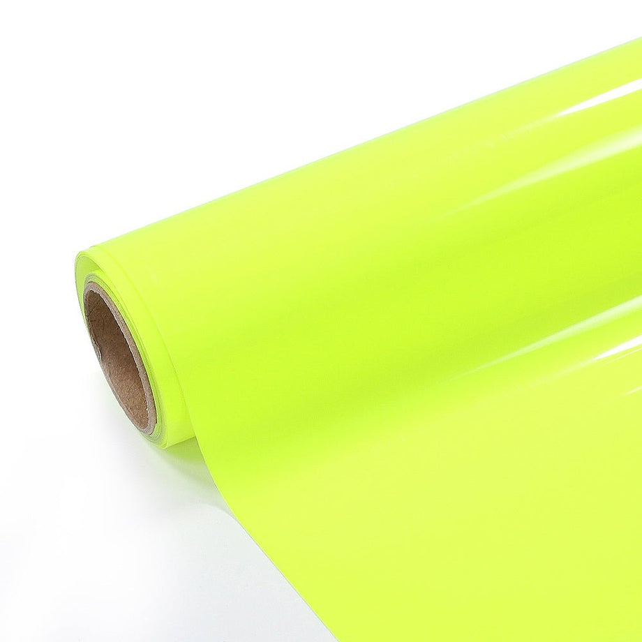 Neon Safety Yellow 20 Wide Nighttime Reflective Heat Transfer Vinyl F —