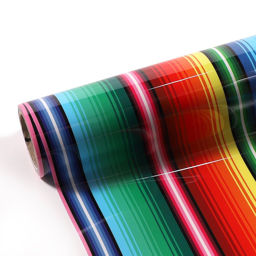 Rainbow Stripe Heat Transfer Vinyl - Heat Transfer Vinyl - Ahijoy