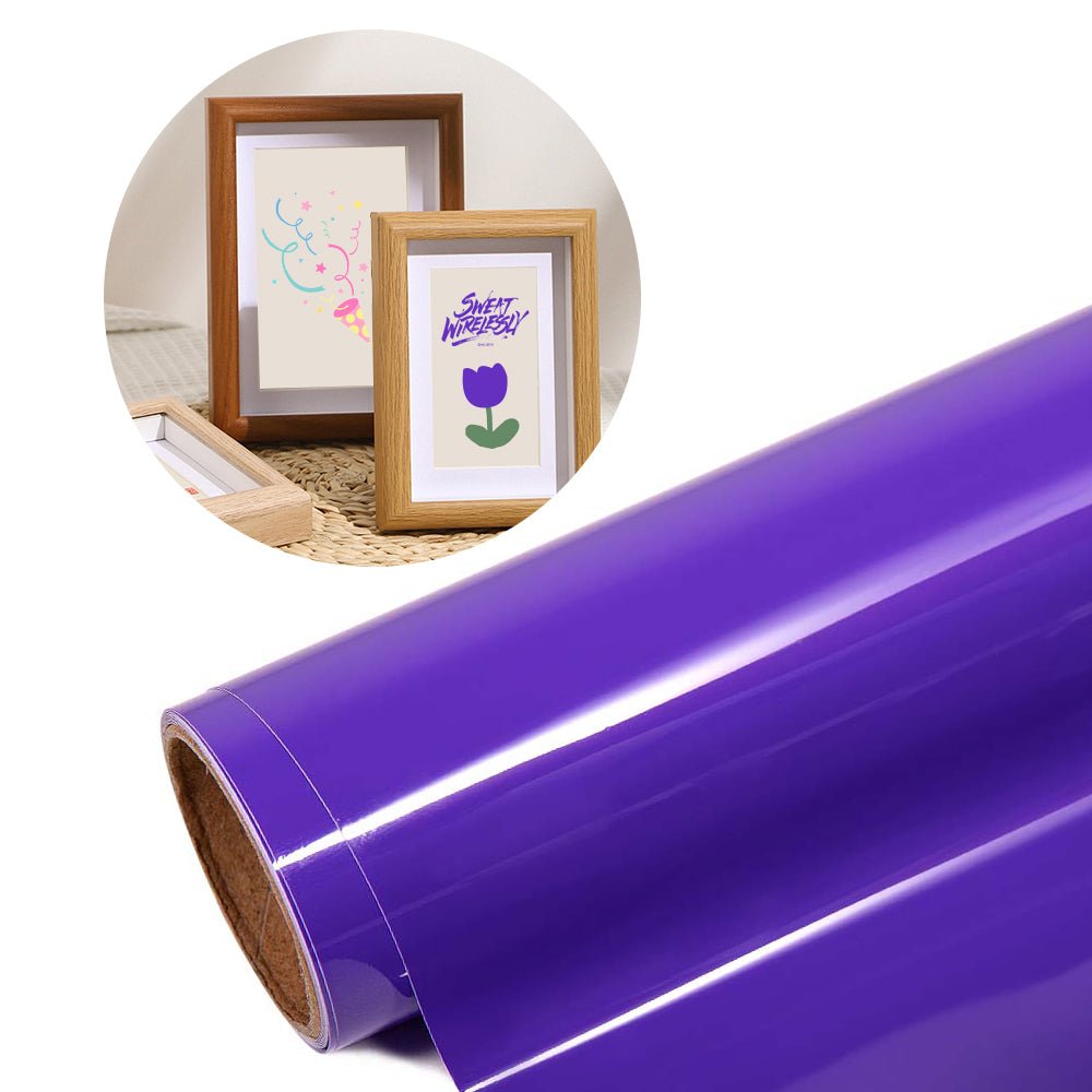 Purple Glitter Self-adhesive Vinyl Contact Paper, 48 x 12 (1 to 24 Rolls)